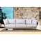 Armen Living Athos Indoor Outdoor 3 Seater Sofa in Light Eucalyptus Wood with Charcoal Rope and Gray Cushions LCATSOWDLT - alternate 6